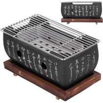 Cryfokt Mini Charcoal Grill, Bbq Grill, Portable Japanese Barbecue Smoker Grill, Aluminium Alloy Barbecue Stove, Outdoor Barbecues Grill For Picnic/Garden/Terrace/Camping/Travel, 1 Year Warranty