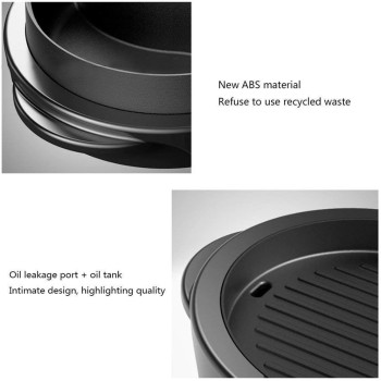 Portable Electric Grill, Electric Barbecue Grill Indoor Hot Pot Chafing Dish, Large Capacity Household Multifunctional Non-Stick Pan Electric Cooker With 5 Temperature Adjustments Soul Hill 1350 Watts, 1 Year Warranty