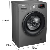 Hisense 8Kg Front Loading Washing Machine 1200 RPM Silver Model WFPV8012EMT -1 Years Full Warranty.