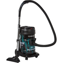 Toshiba 21 Liters Drum Type Vacuum Cleaner, 2000 Watts, Push Handle on Dust Tank, Big Wheel Diameter, Blowing Function, VC-DR200ABF(B) - 1 Year Warranty Blue/Black