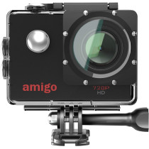 Amigo AC-11 HD Sports Action Camera with 12MP High Resolution Lens, 720p HD Image with Wide Angle Lens and Waterproof Upto 30 Meters (Black), Works Best with Class 10 Micro SD Card