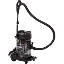 TOSHIBA 22 Liters Drum Type Vacuum Cleaner, 2200 Watts, Push Handle on Dust Tank, Big Wheel Diameter, Blowing Function, VC DR220ABFG 1 Year Warranty, Grey/Black