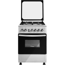 Super General Freestanding Gas-Cooker 4-Burner Full-Safety, Stainless-Steel Cooker, Gas Oven with Rotisserie, Automatic Ignition, Silver, 60 x 60 x 85 cm, SGC-6470-MSFS, 1 Year Warranty