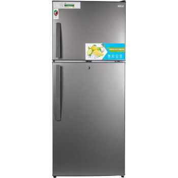 AKAI 500 Liters Double Door Top Mount Free Standing Total No Frost Refrigerator Glass Shelves Titanium Finish R600a Refrigerant 4 Stars ESMA Ratings RFMA-S500WT