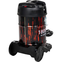 Toshiba 20 Liters Drum Type Vacuum Cleaner, 1800 Watts, Push Handle on Dust Tank, Big Wheel Diameter, Blowing Function, VC-DR180ABF - 1 Year Warranty Red/Black