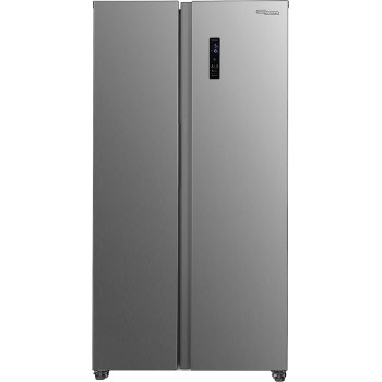 Super General 600 Liters Gross Side-By-Side Refrigerator-Freezer, Digital Control, Silver, SGR-710-SBS, 90.5 x 59.5 x 177 cm, 1 Year Warranty