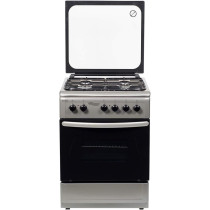 Super General Freestanding Gas-Cooker 4-Burner Full-Safety, Stainless-Steel Cooker, Gas Oven with Automatic Ignition, Silver, 50 x 50 x 85 cm, SGC 5470MSFS, 1 Year Warranty