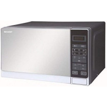 Sharp 20 Liters Digital Solo Microwave Oven with Auto Cooking Menu (Silver R-20MT(S))