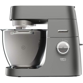 KENWOOD Stand Mixer Kitchen Machine Metal Body CHEF XL TITANIUM 1700W with 6.7L SS Bowl, 5 Tools, Glass Blender, Meat Grinder, Food Processor, Citrus Juicer, KVL8472S Silver