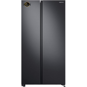 Samsung 680 Liters, Side By Side Refrigerator, RS62R5001B4/AE, Gentle Black Matt, SpaceMax Technology, 20 Year Warranty on Digital Inverter Compressor