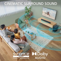 Sony HT-S400 2.1ch Soundbar with Powerful Wireless subwoofer, S-Force PRO Front Surround Sound and Dolby Digital (330W, Wireless Connectivity, Bluetooth)