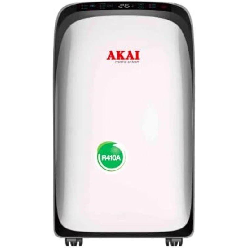 Akai 12000BTU Portable Mobile Air Conditioner R410a Refrigerant Climate Class T3 Compressor 47.5X79.8X41.7 cm One Year Service Warranty PCMA-12001