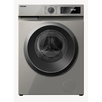 Toshiba 8 Kg Wash 5 Kg Dry Front Load Washing machine, The Great Waves, Real Inverter, Drum Sterilization, Child Lock, TWD BK90S2ASK 1 Year Warranty Silver/Black