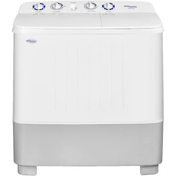 Super General 10 kg Twin-tub Semi-Automatic Washing Machine, White, efficient Top-Load Washer with Low noise gear box, Spin-Dry, SGW-1056-N, 84 x 49 x 92 cm, 1 Year Warranty