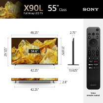 Sony 55 inch X90L Full Array LED 4K Ultra HD Smart Google TV with Dolby Vision HDR and Exclusive Features for Playstation 5 (XR55X90L) - 2023 Model