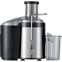 KENWOOD Juicer 300W Stainless Steel Juice Extractor with 65mm Wide Feed Tube,2 Speed, Transparent Juice Jug, JEM01.000BK Silver/Black