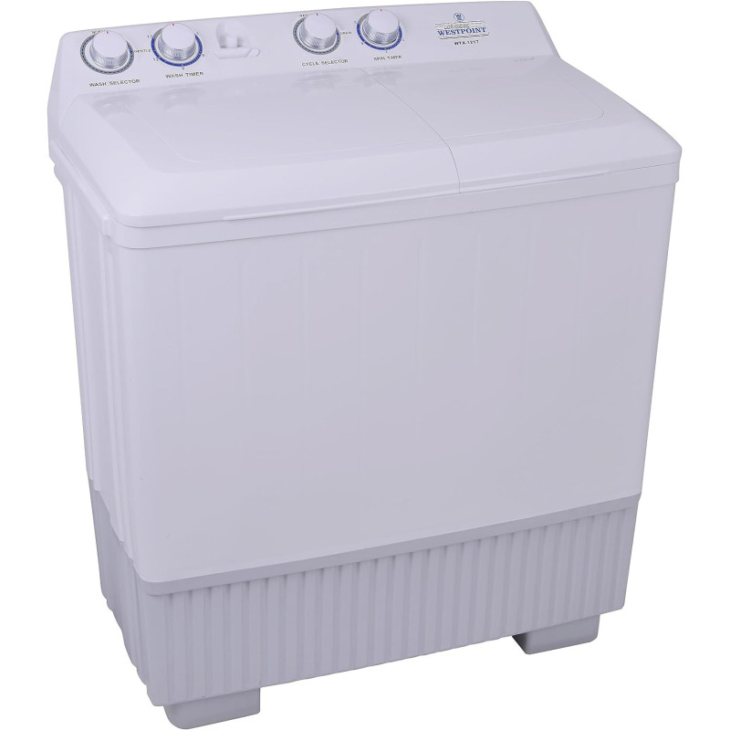 Westpoint 12 kg Twin Tub Semi-Automatic Washing Machine 3 Star ESMA Rated, Spinning Efficient, Big Capacity, One Year Warranty, WTX-1217