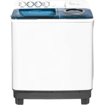 Super General 8 kg Twin-tub Semi-Automatic Washing Machine, White/Blue, efficient Top-Load Washer with Lint Filter, Spin-Dry, SGW-85, 82.7 x 48.5 x 92.5 cm, 1 Year Warranty