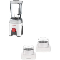 Moulinex Blender, Genuine 1.75 L Blender mixer, with Grinder and Grater Accessories, One Speed and Pulse Function, LM242B27