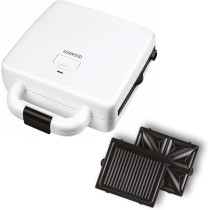 Kenwood 4 Slots 2-in-1 Sandwich Maker & Grill With 2 Sets of Non Stick Multifunctional Plates for Grilling and Toasted Sandwiches, SMP94.A0WH, White