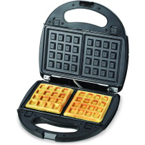 Kenwood Sandwich Maker 3 In 1 Sandwich, Grill/Griddle, Waffle, Dual Plate Press For Toasties, Easy To Use & Clean, Non-Stick Plates, Compact Size Bread Toaster Black/Metal Smm01.Aobk