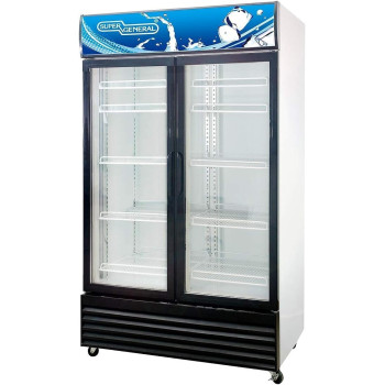 Super General 1200 Liters Double Layered Glass French Door Chiller, Sgsc1218If"Min 1 year manufacturer warranty"