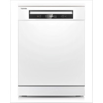 Toshiba 14 Place Settings, 6 Programs Free Standing Dishwashers with Dual Wash Zone, DW14F1(W) White - 1 Year Warranty