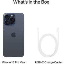 Apple iPhone 15 Pro Max 5G Blue Titanium 256 Gb, 6.7 Inch Display, With dual Physical Sim HK Version