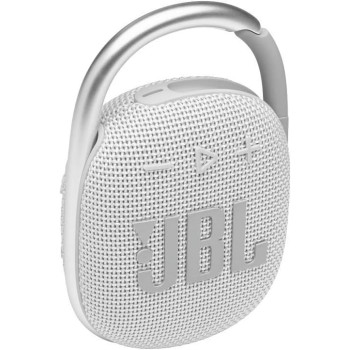 JBL Clip 4 Portable Bluetooth Speaker, 10H Battery, JBLCLIP4BLK White, 1 Year Warranty