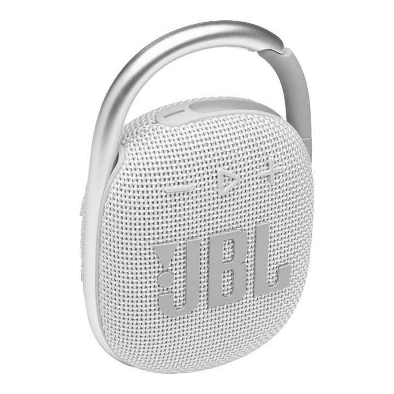 JBL Clip 4 Portable Bluetooth Speaker, 10H Battery, JBLCLIP4BLK White, 1 Year Warranty