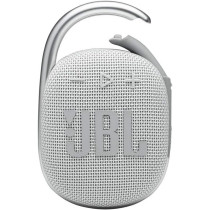 JBL Clip 4 Portable Bluetooth Speaker, 10H Battery, JBLCLIP4BLK White, 1 Year Warranty