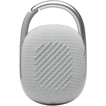 JBL Clip 4 Portable Bluetooth Speaker, 10H Battery, JBLCLIP4BLK White, 1 Year Warranty