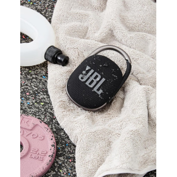 JBL Clip 4 Portable Bluetooth Speaker, 10H Battery, JBLCLIP4BLK Black, 1 Year Warranty