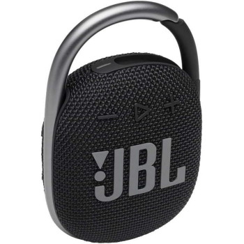 JBL Clip 4 Portable Bluetooth Speaker, 10H Battery, JBLCLIP4BLK Black, 1 Year Warranty