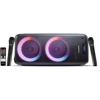 MediaCom MCI 525 Portable Party Speaker With Battery, Bluetooth And 2 Wireless Mics, 1 Year Warranty