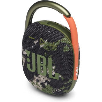 JBL Clip 4 Portable Bluetooth Speaker, 10H Battery, JBLCLIP4BLK Squad, 1 Year Warranty
