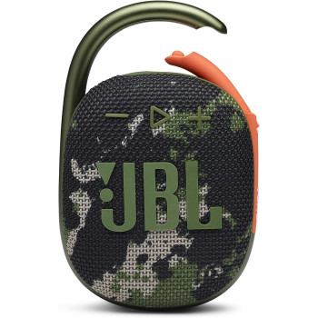 JBL Clip 4 Portable Bluetooth Speaker, 10H Battery, JBLCLIP4BLK Squad, 1 Year Warranty