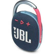JBL Clip 4 Portable Bluetooth Speaker, 10H Battery, JBLCLIP4BLK Blue/Pink, 1 Year Warranty
