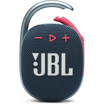 JBL Clip 4 Portable Bluetooth Speaker, 10H Battery, JBLCLIP4BLK Blue/Pink, 1 Year Warranty