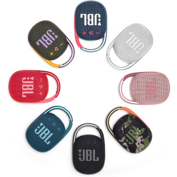 JBL Clip 4 Portable Bluetooth Speaker, 10H Battery, JBLCLIP4BLK Blue, 1 Year Warranty
