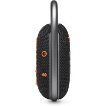 JBL Clip 4 Portable Bluetooth Speaker, 10H Battery, JBLCLIP4BLK Black/Orange, 1 Year Warranty