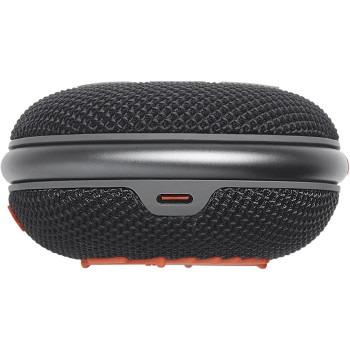 JBL Clip 4 Portable Bluetooth Speaker, 10H Battery, JBLCLIP4BLK Black/Orange, 1 Year Warranty
