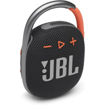 JBL Clip 4 Portable Bluetooth Speaker, 10H Battery, JBLCLIP4BLK Black/Orange, 1 Year Warranty
