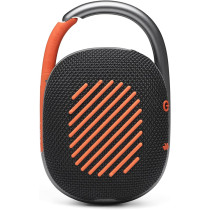 JBL Clip 4 Portable Bluetooth Speaker, 10H Battery, JBLCLIP4BLK Black/Orange, 1 Year Warranty