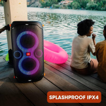JBL Partybox 110 Portable Party Speaker, 160W Powerful Sound, Built-In Lights, Splashproof, Adjustable Bass, Immersive Audiovisual, 12H Battery, USB Stream - Black, JBLPARTYBOX110UK, 1 Year Warranty