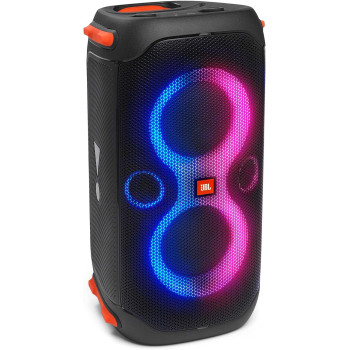 JBL Partybox 110 Portable Party Speaker, 160W Powerful Sound, Built-In Lights, Splashproof, Adjustable Bass, Immersive Audiovisual, 12H Battery, USB Stream - Black, JBLPARTYBOX110UK, 1 Year Warranty