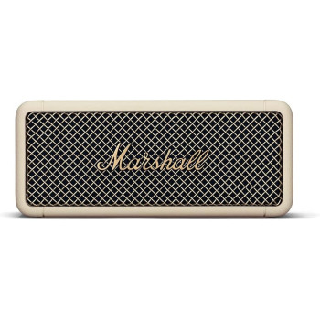 Marshall Emberton Portable Bluetooth Speakers - Water Resistant Wireless Speakers - Cream, 1 Year Warranty