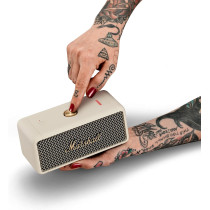 Marshall Emberton Portable Bluetooth Speakers - Water Resistant Wireless Speakers - Cream, 1 Year Warranty