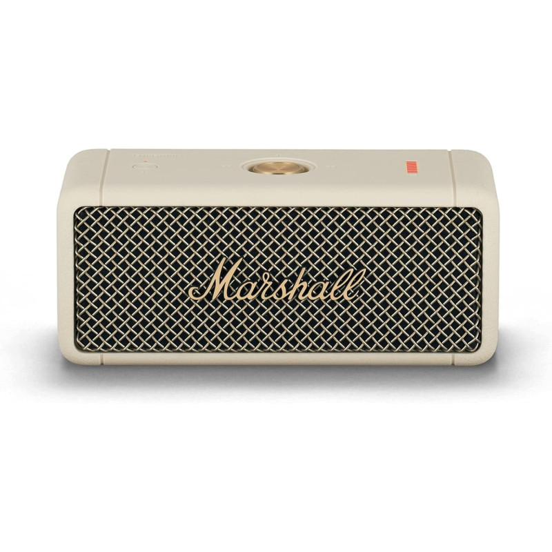 Marshall Emberton Portable Bluetooth Speakers - Water Resistant Wireless Speakers - Cream, 1 Year Warranty