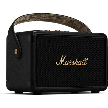 Marshall Kilburn II Bluetooth Wireless Portable Speaker Water Resistant 20+ Hours 36W - Black & Brass, 1 Year Warranty